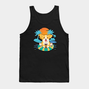 Summer dog and frappe Tank Top